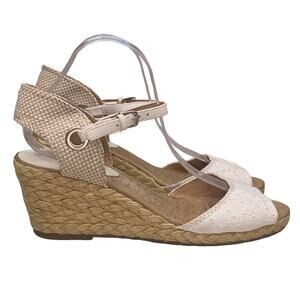 Lucky Brand Women’s White Espadrille Sandals Size US 11